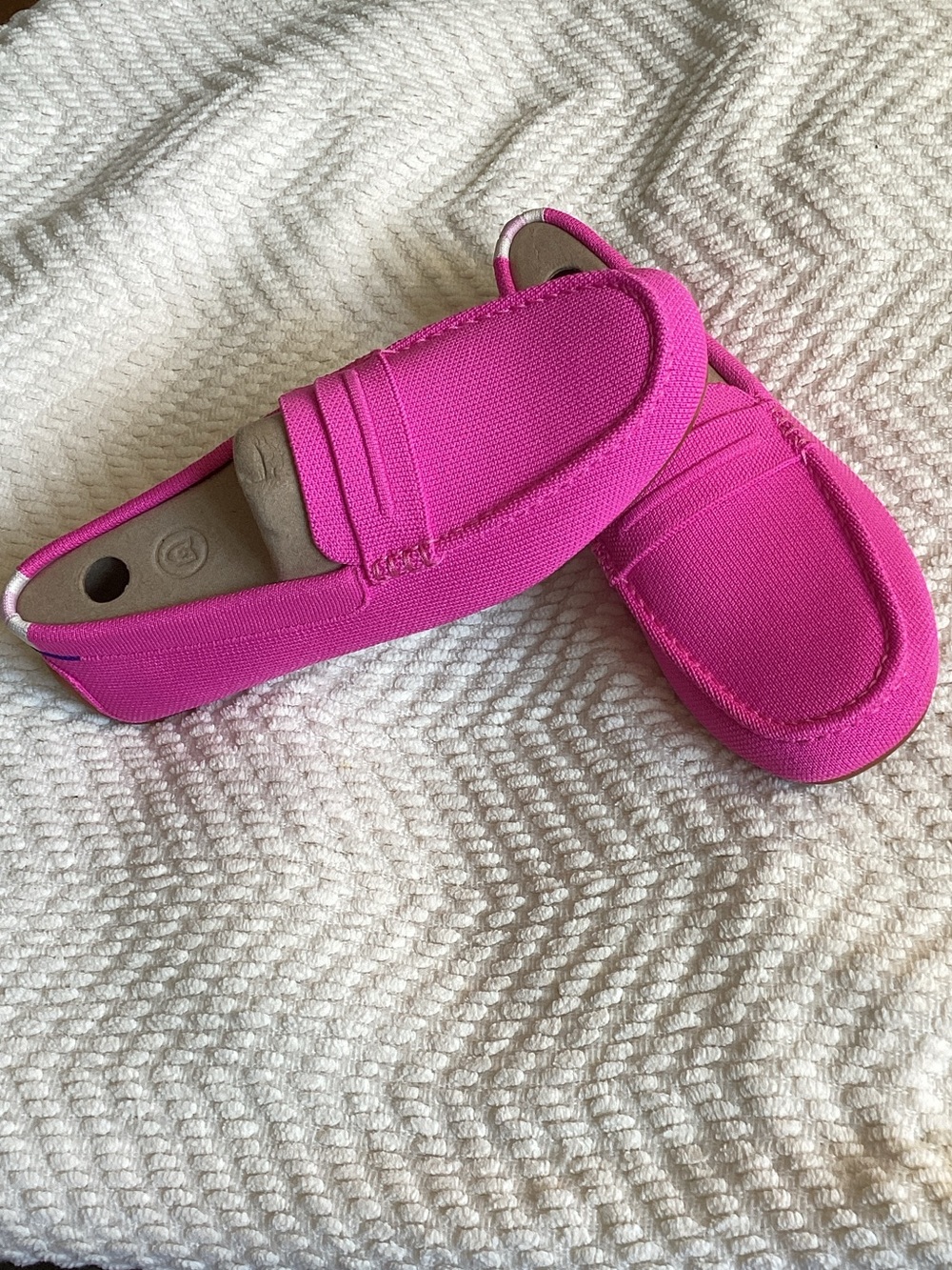 Rothy's Bright Pink Women's Slip-On Loafers, NWOT